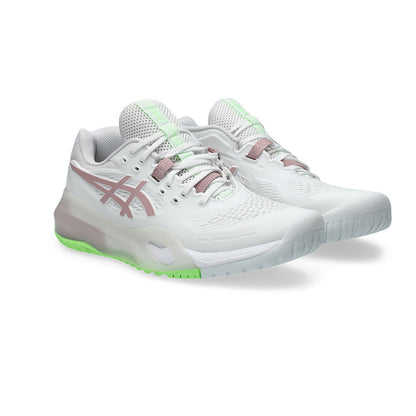 Pickleball ASICS Gel Resolution X Pickleball Shoe - White/Monument Blue White/Morganite