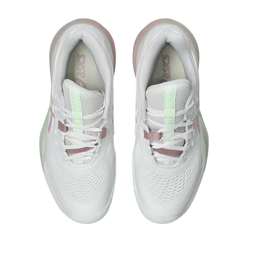 Pickleball ASICS Gel Resolution X Pickleball Shoe - White/Monument Blue White/Morganite