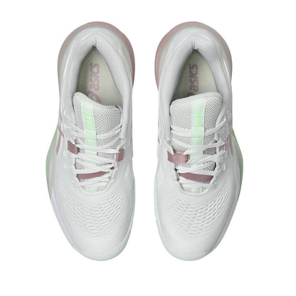 Pickleball ASICS Gel Resolution X Pickleball Shoe - White/Monument Blue White/Morganite