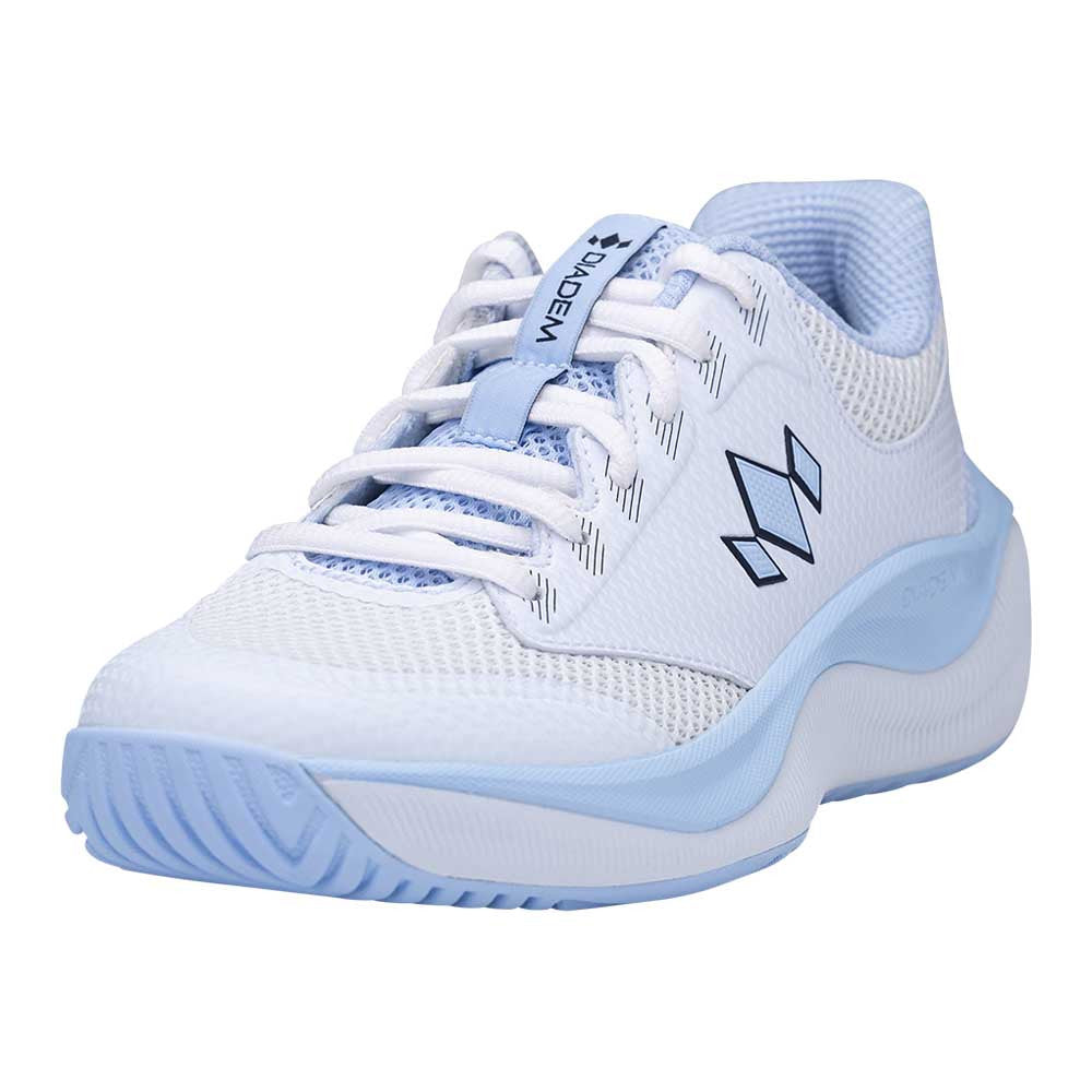 Pickleball Diadem Court Flo Court Shoes -   White/Sky Blue