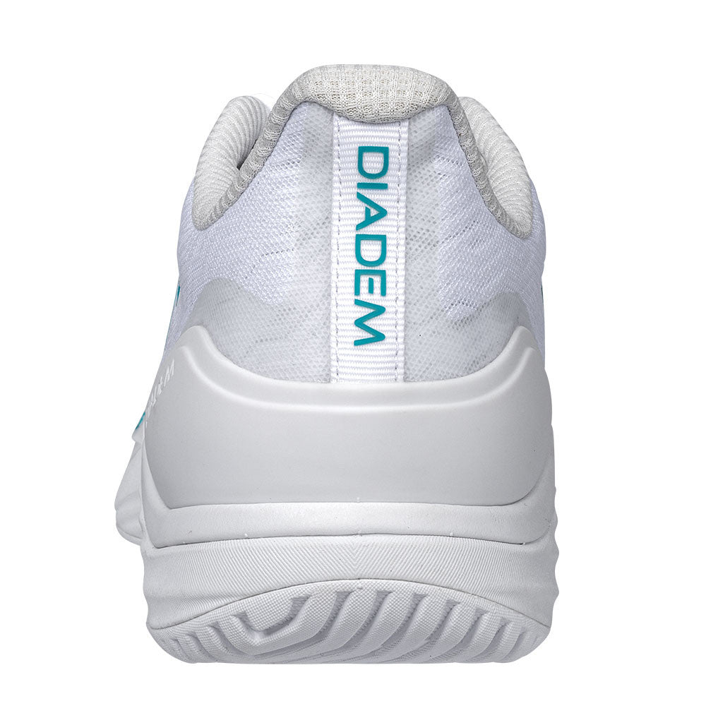Pickleball Diadem Court Burst Court Shoe - Unisex - White/Teal White/Teal