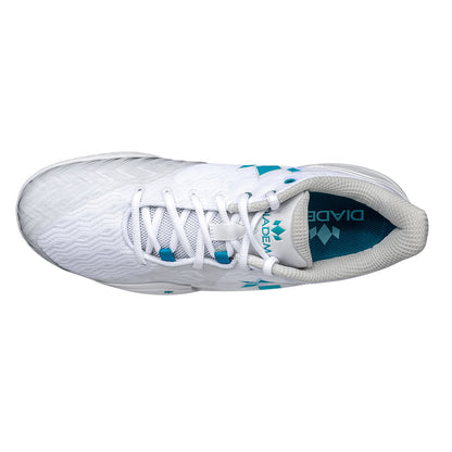 Pickleball Diadem Court Burst Court Shoe - Unisex - White/Teal White/Teal