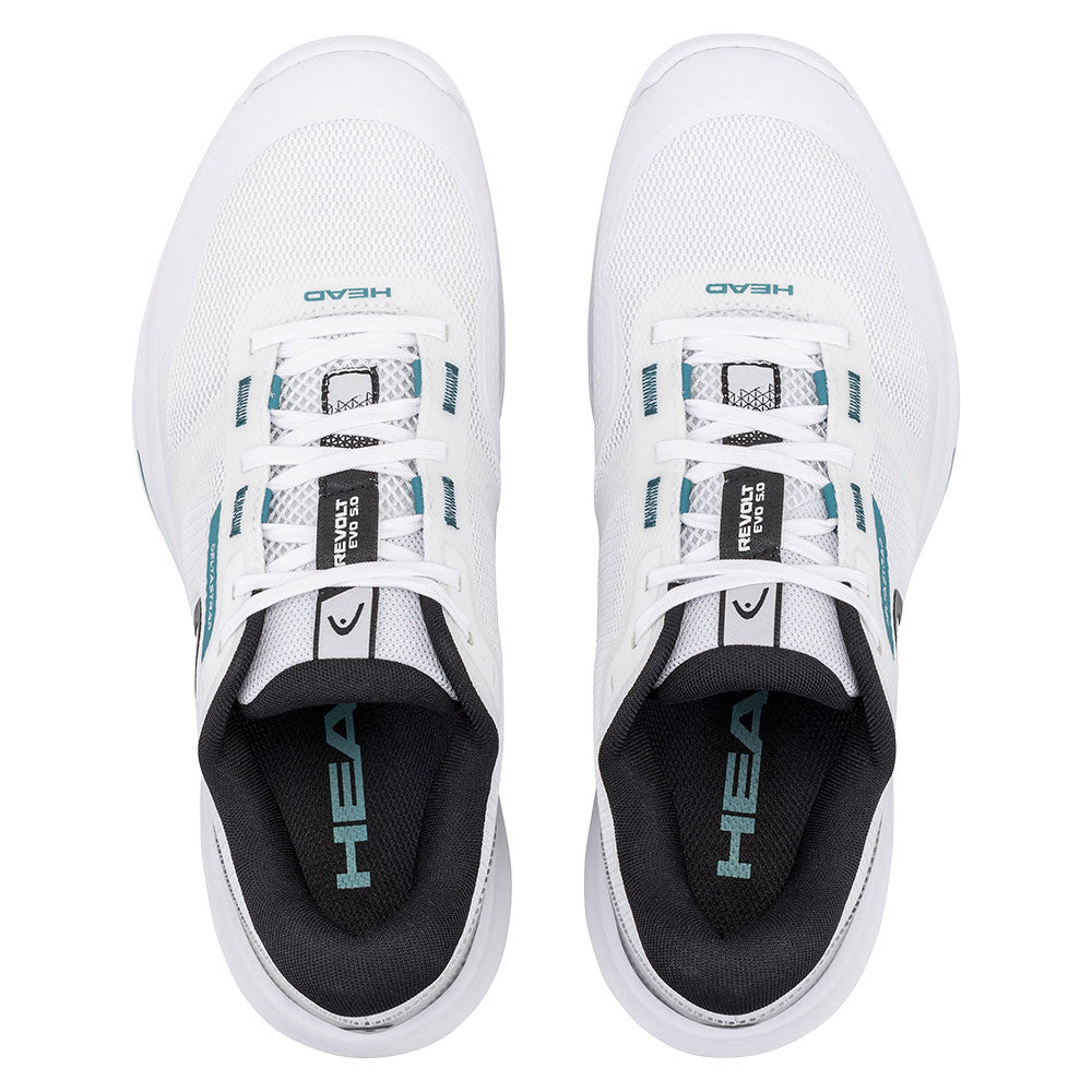 Pickleball HEAD Revolt Evo 5.0 Court Shoe - White/Black White/Black