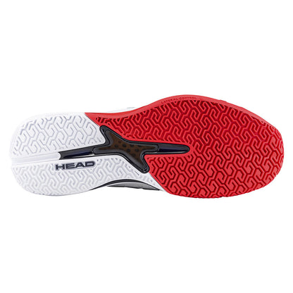 Pickleball HEAD Revolt Pro 5.0 Court Shoe - White/Navy/Red Navy/Red/Blue