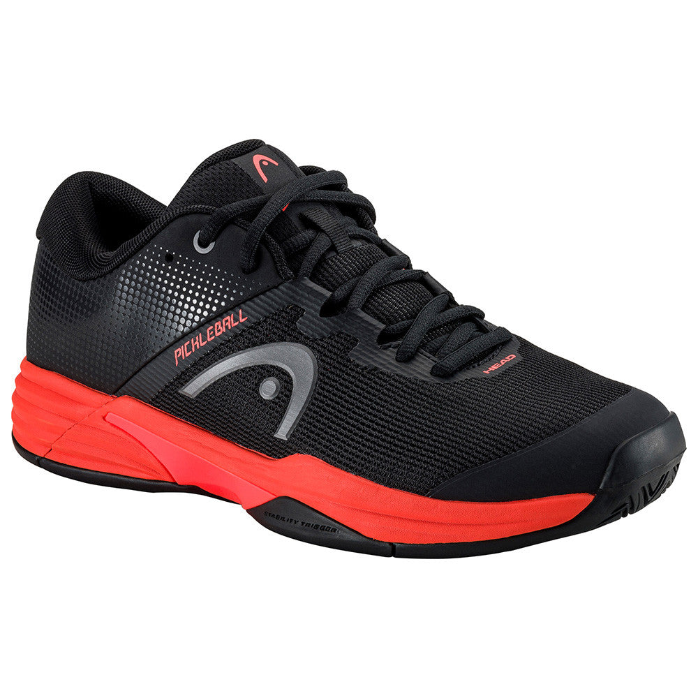 Pickleball HEAD Revolt Evo 2.0 Court  Shoe Black/Fiery Coral