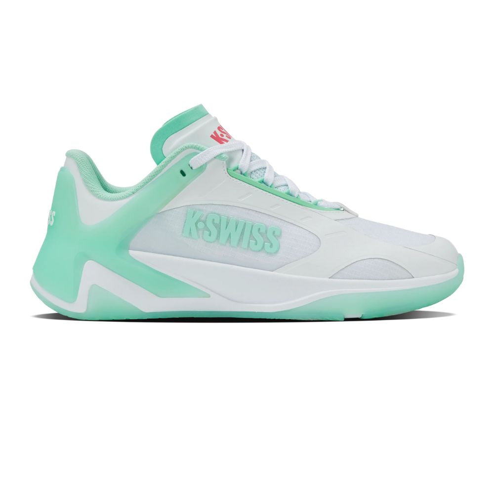 Pickleball K-Swiss K-Frame Pickleball Shoe - White/Neon Mint/Hot Neon Pink
