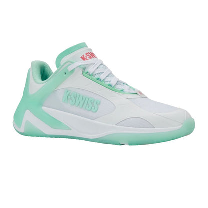 Pickleball K-Swiss K-Frame Pickleball Shoe - White/Neon Mint/Hot Neon Pink