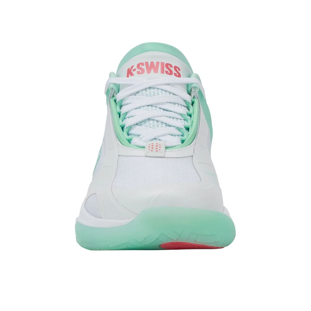 Pickleball K-Swiss K-Frame Pickleball Shoe - White/Neon Mint/Hot Neon Pink