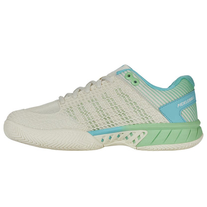 Pickleball K-Swiss Express Light Wide Pickleball Shoe for Women Ice/Honeydew/Neon Pastel Pink