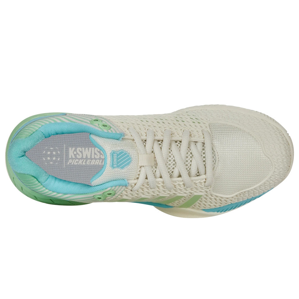 Pickleball K-Swiss Express Light Wide Pickleball Shoe for Women Ice/Honeydew/Neon Pastel Pink