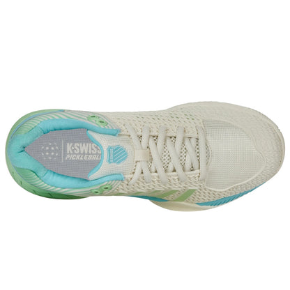 Pickleball K-Swiss Express Light Wide Pickleball Shoe for Women Ice/Honeydew/Neon Pastel Pink