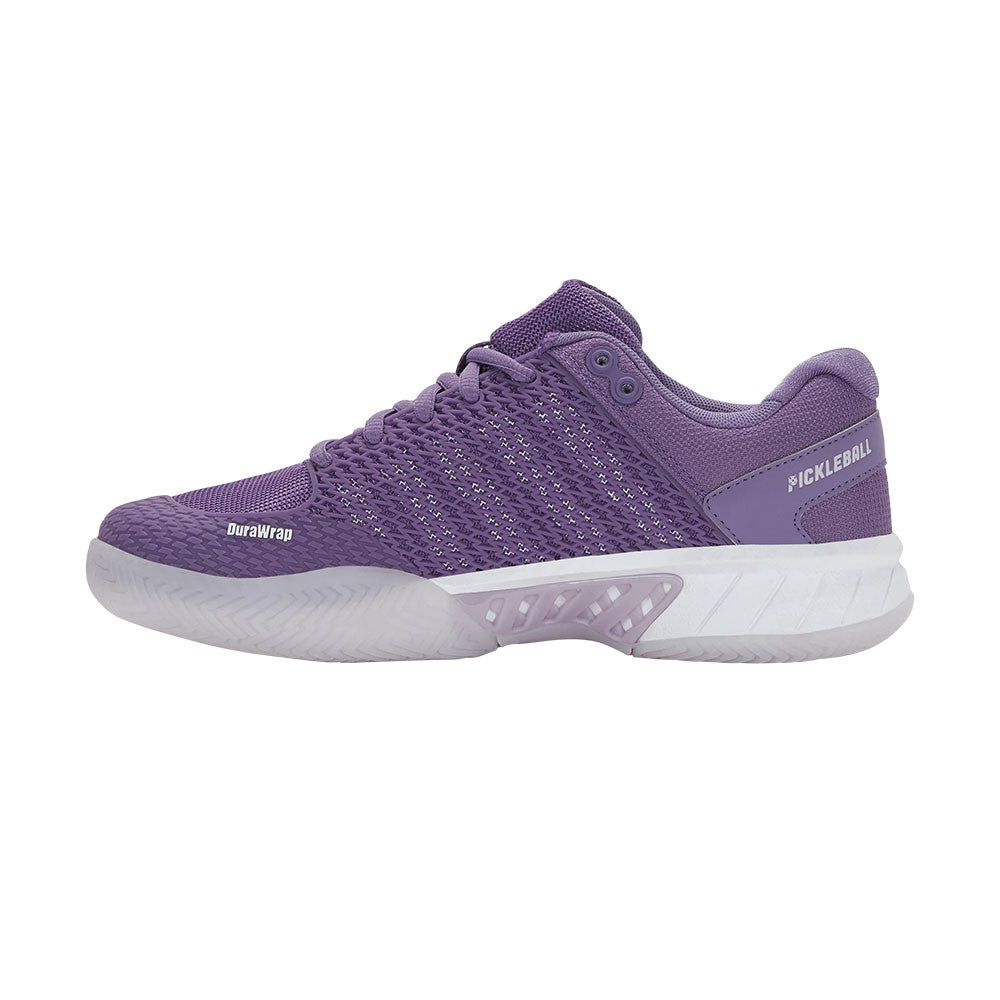 Pickleball K-Swiss Express Light Wide Pickleball Shoe for Women Ice/Honeydew/Neon Pastel Pink