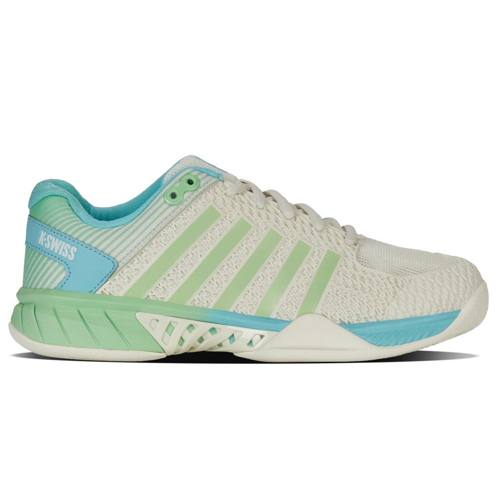 Pickleball K-Swiss Express Light Wide Pickleball Shoe for Women Ice/Honeydew/Neon Pastel Pink