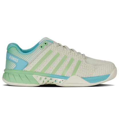 Pickleball K-Swiss Express Light Wide Pickleball Shoe for Women Ice/Honeydew/Neon Pastel Pink