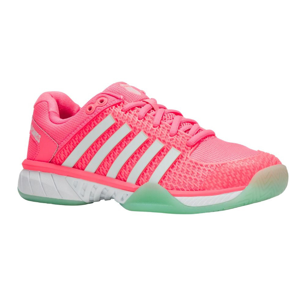 Pickleball K-Swiss  Express Light Pickleball Shoes Neon Pastel Pink/Neon Mint/White