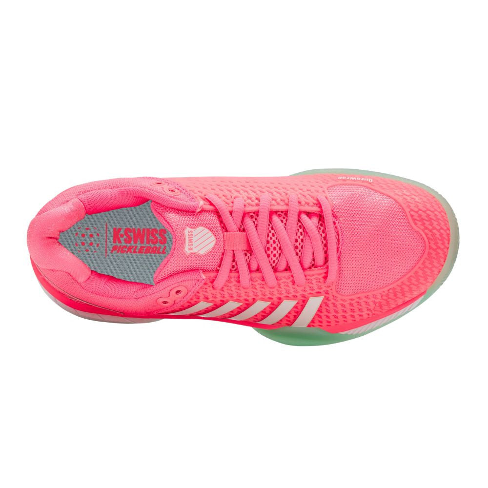 Pickleball K-Swiss  Express Light Pickleball Shoes Neon Pastel Pink/Neon Mint/White