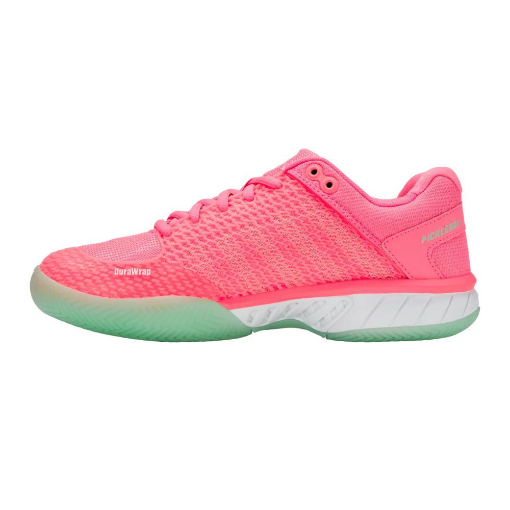 Pickleball K-Swiss  Express Light Pickleball Shoes Neon Pastel Pink/Neon Mint/White