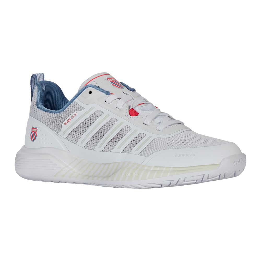 Pickleball K-Swiss Ultra Court Shoe White/Faded Denim/Dubarry