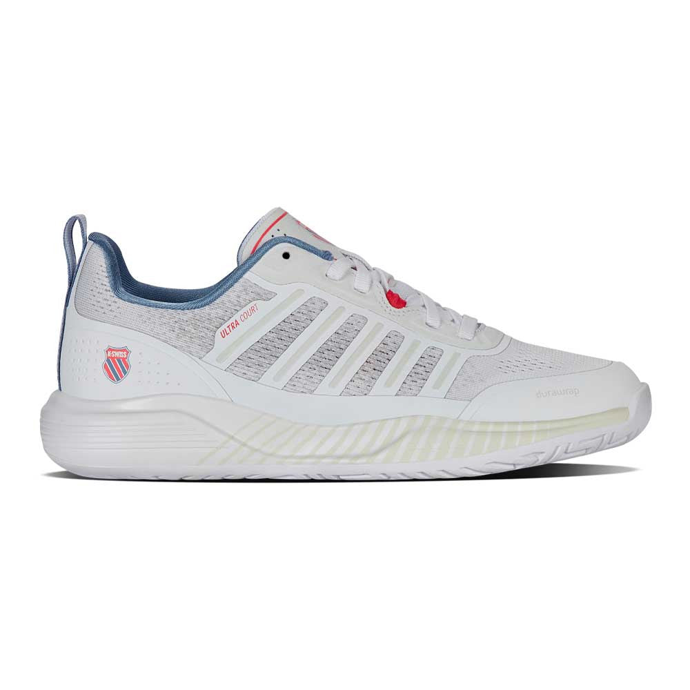 Pickleball K-Swiss Ultra Court Shoe White/Faded Denim/Dubarry