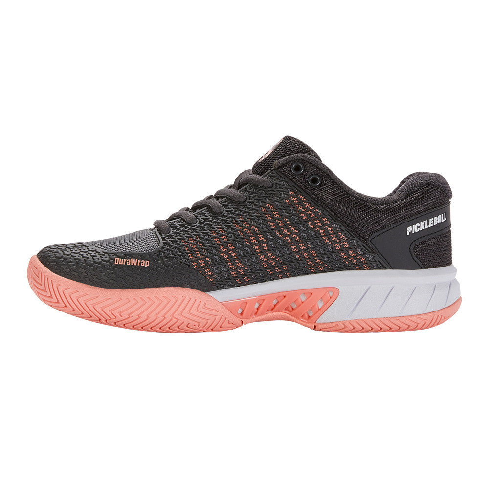 Pickleball K-Swiss  Express Light Pickleball Shoes Asphalt/Steel Gray/Peach