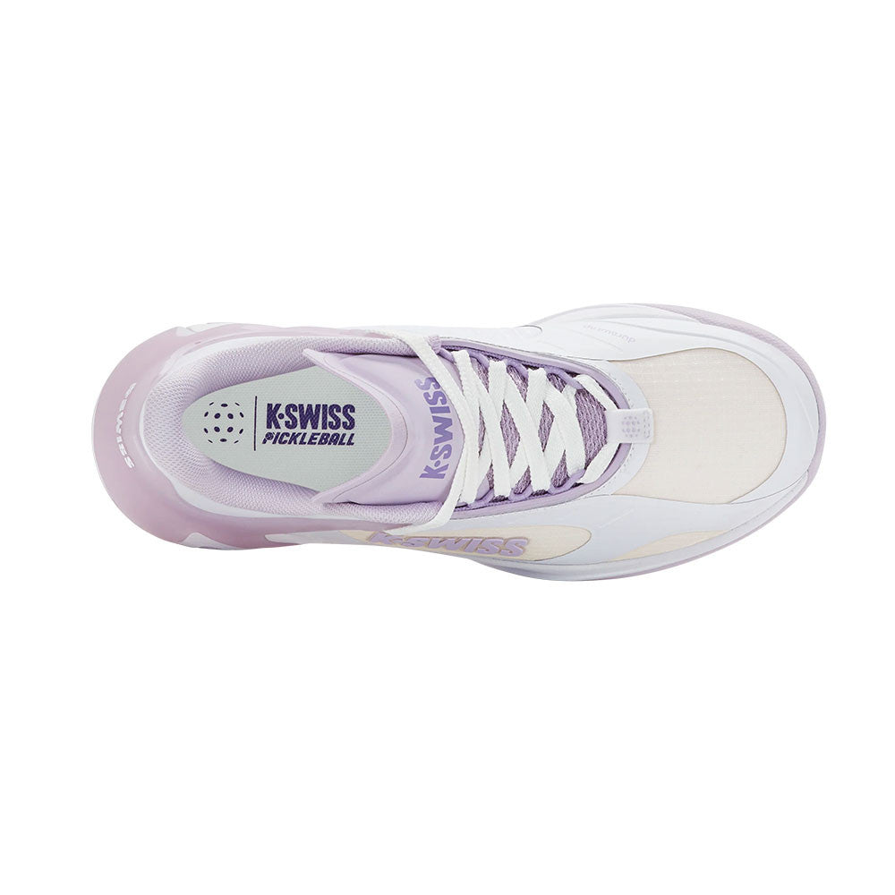 Pickleball K-Swiss K-Frame Pickleball Shoe - White/Neon Mint/Hot Neon Pink White/Orchid Hush/Purple Haze