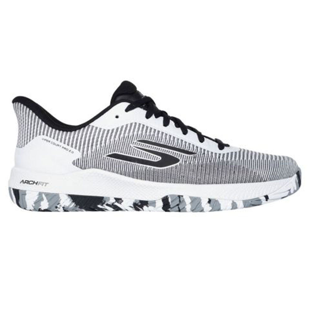 Pickleball Skechers Viper Court Pro 2.0 Wide Shoe White/Black