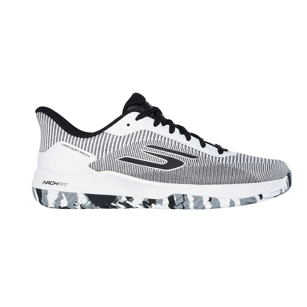 Pickleball Skechers Viper Court Pro 2.0 White/Black  Shoe White/Black