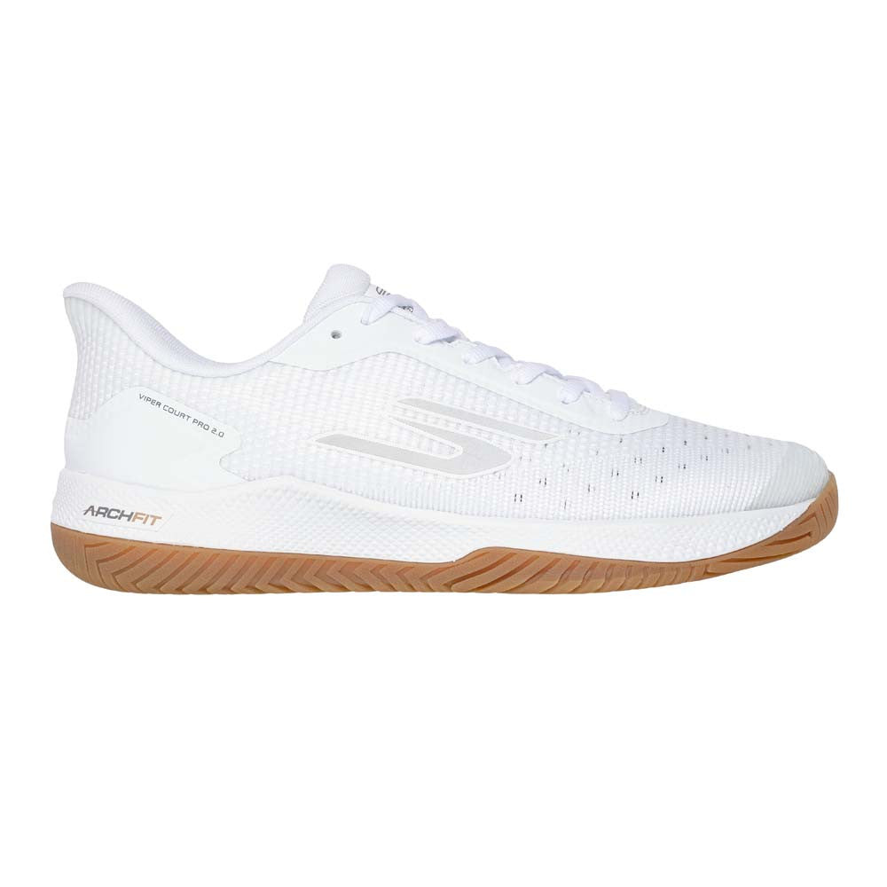Pickleball Skechers Viper Court Pro Wide Shoe -White/Black White