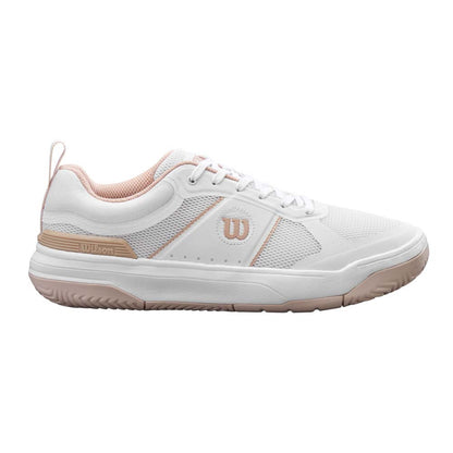 Pickleball Wilson Pickle Pro White/White/Cameo Rose  Pickleball Shoe White/White/Cameo Rose
