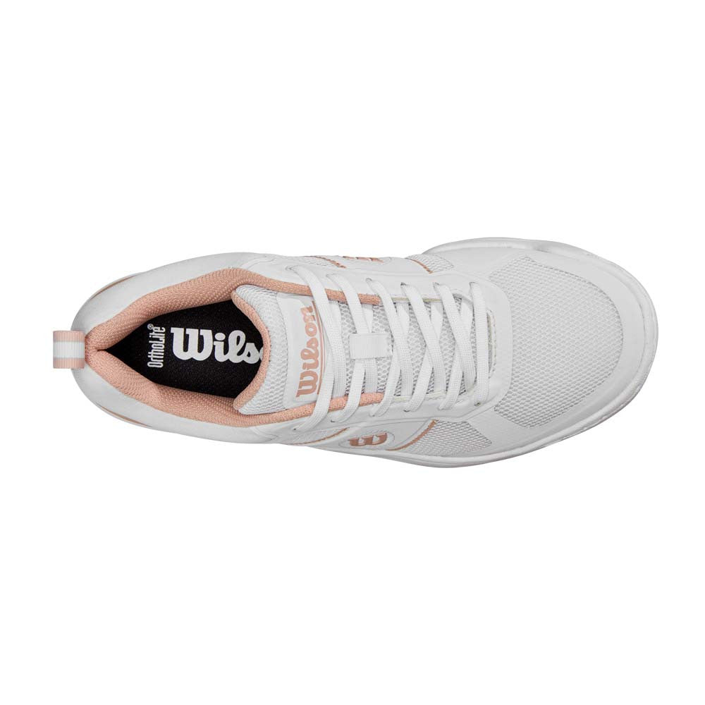 Pickleball Wilson Pickle Pro White/White/Cameo Rose  Pickleball Shoe White/White/Cameo Rose