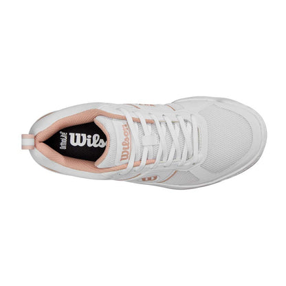 Pickleball Wilson Pickle Pro White/White/Cameo Rose  Pickleball Shoe White/White/Cameo Rose