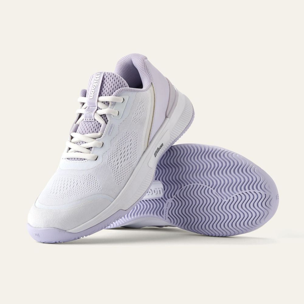 Pickleball Wilson Intrigue Pro Court   White/Lavender Blue/Silver Shoe White/Lavender Blue/Silver