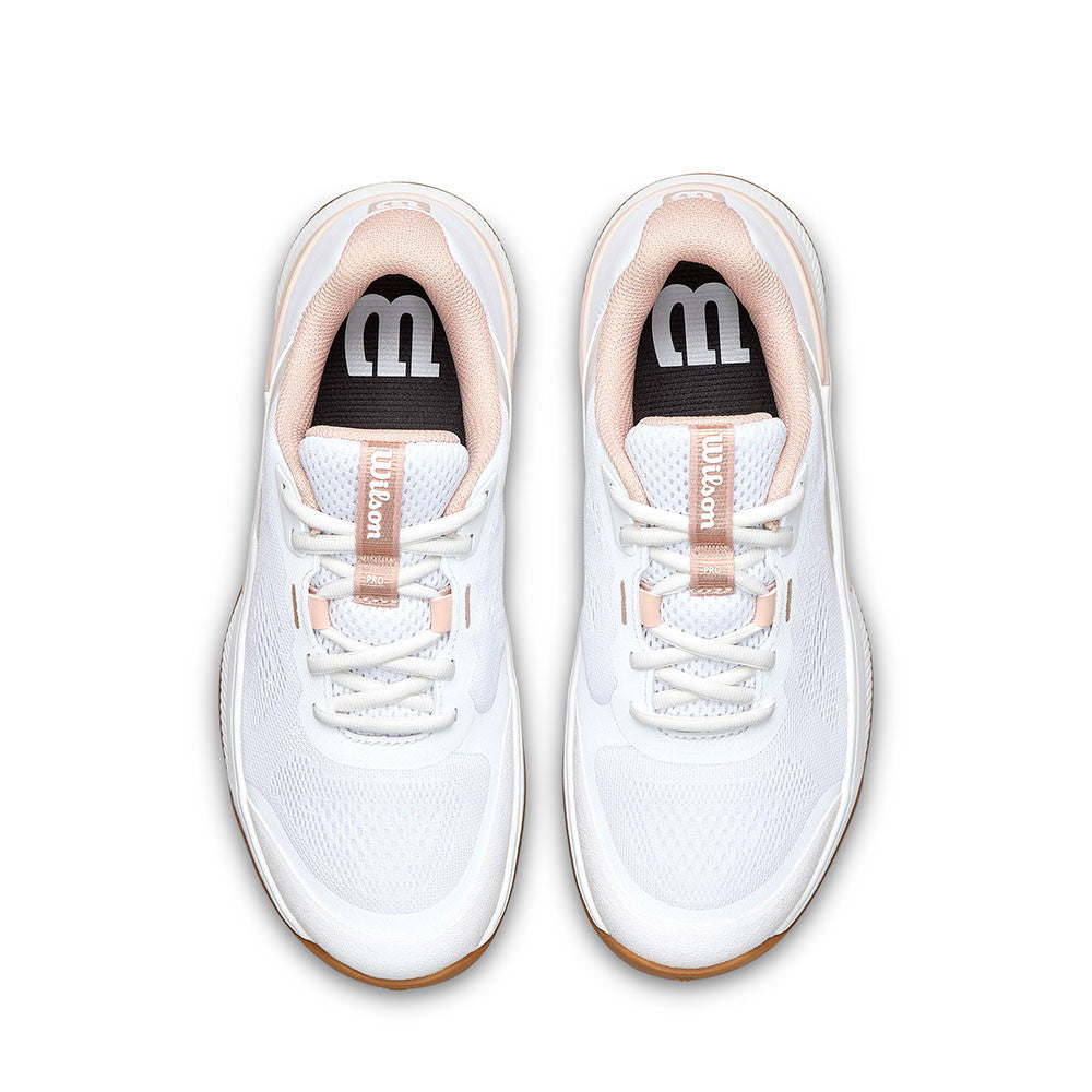 Pickleball Wilson Intrigue Pro Pickleball Court Shoe for Women White/Cameo Rose/Gum