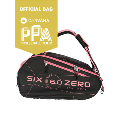 Pickleball Six Zero Pro Pickleball Tour Bag Black/Cherry Pink