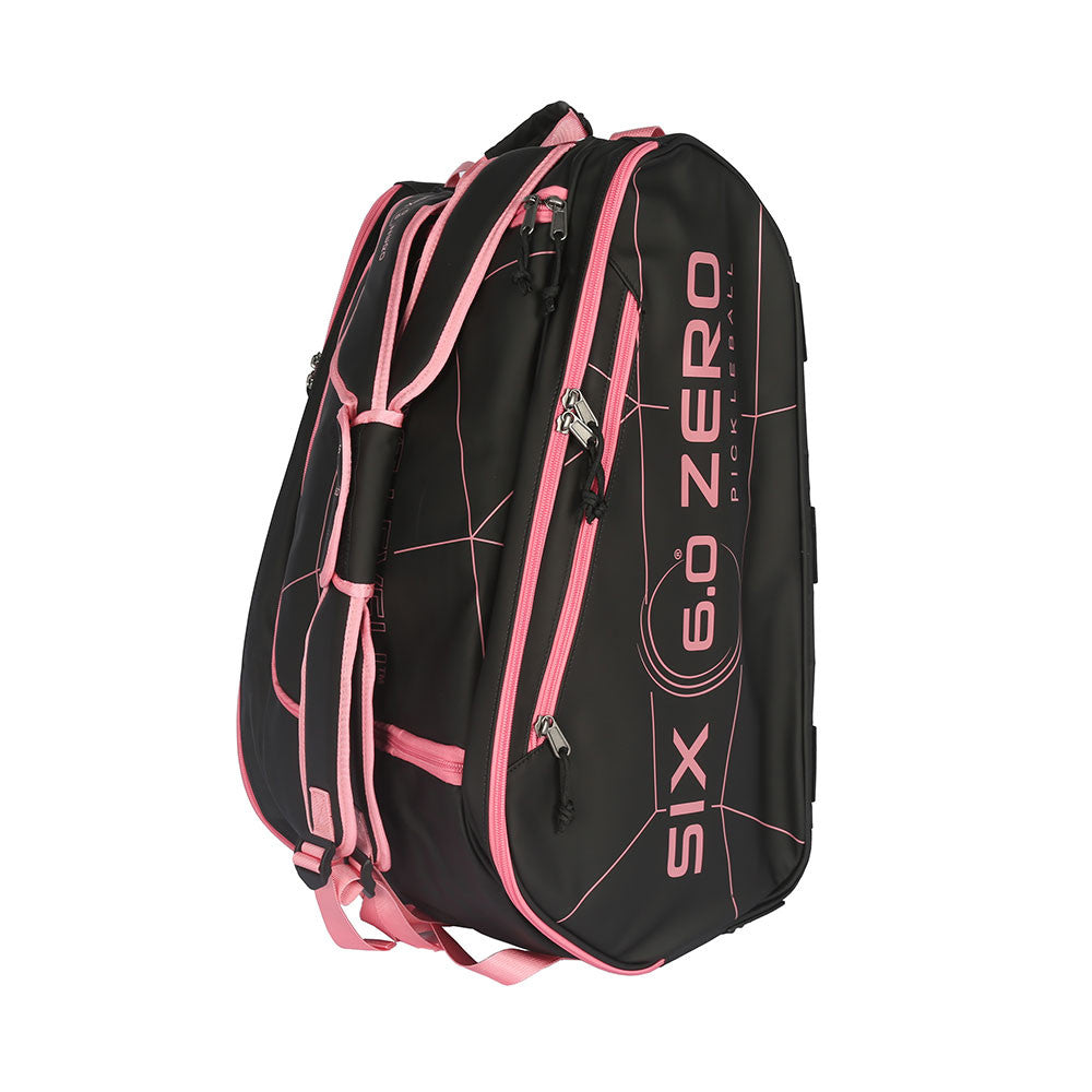 Pickleball Six Zero Pro Pickleball Tour Bag Black/Cherry Pink
