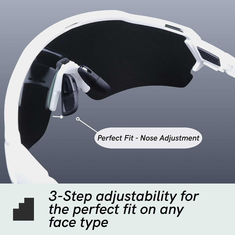 Pickleball Vantage Labs The Vue Photochome 2.0 Lens Pickleball Glasses Phantom Black