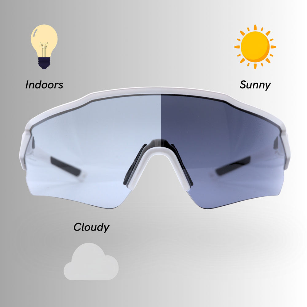 Pickleball Vantage Labs The Vue Photochome 2.0 Lens Pickleball Glasses Phantom Black