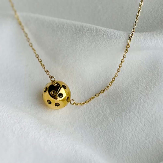 Pickleball The Dainty Dinker The Volley Pickleball Necklace 18k Gold