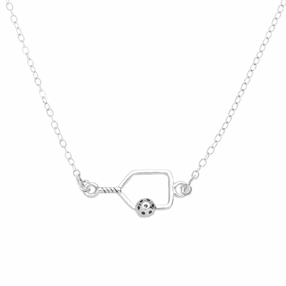 Pickleball Born to Rally Pickleball Passion Pendant Necklace Gold