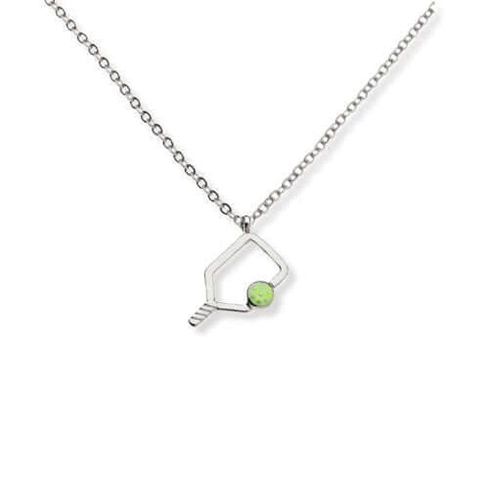 Pickleball Born to Rally Color Pop Pickleball Necklace Blue