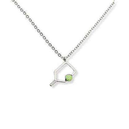 Pickleball Born to Rally Color Pop Pickleball Necklace Blue