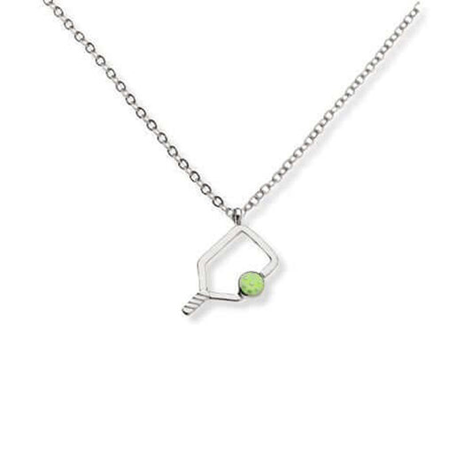Pickleball Born to Rally Color Pop Pickleball Necklace Blue