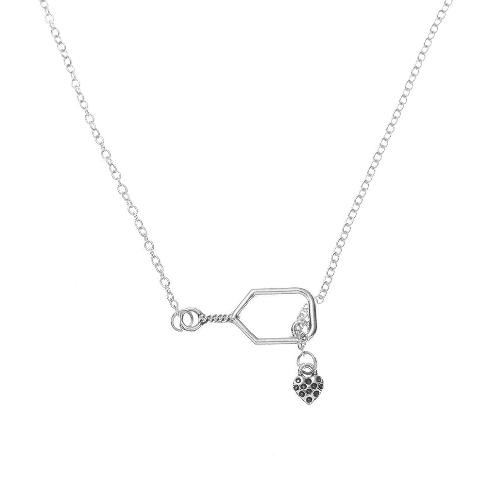 Pickleball Born to Rally Lob and Love Lariat Pickleball Necklace