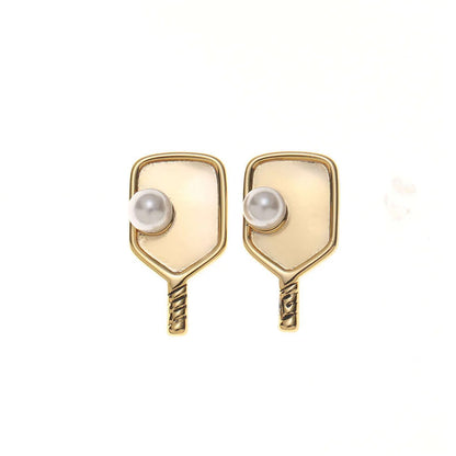 Pickleball Born to Rally Pickleball Pearl Stud Earrings