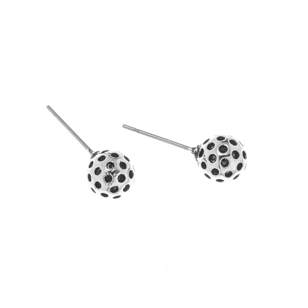Pickleball Born to Rally Pickleball Stud Earrings Gold