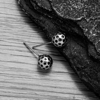 Pickleball Born to Rally Pickleball Stud Earrings Gold