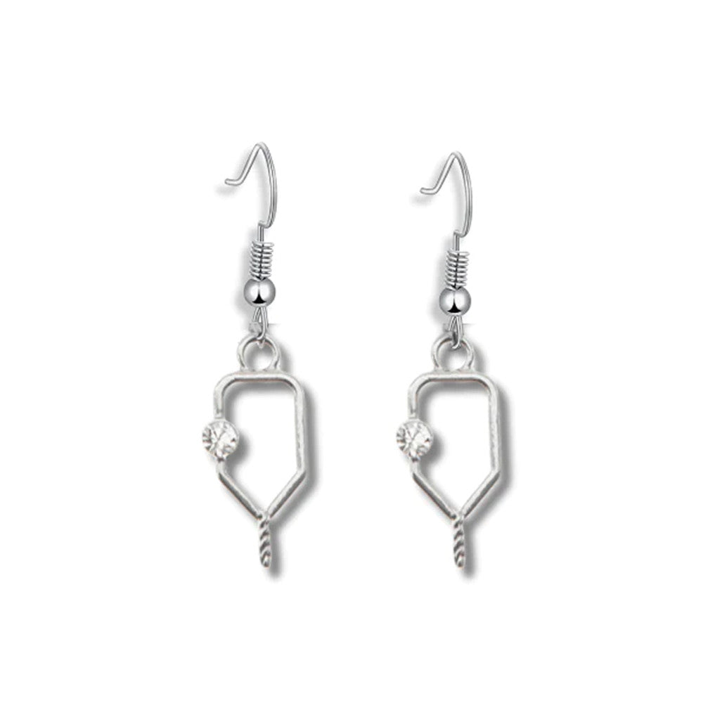 Pickleball Born to Rally Pickleball Dangle Earrings Rose Gold