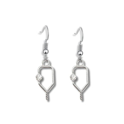 Pickleball Born to Rally Pickleball Dangle Earrings Rose Gold