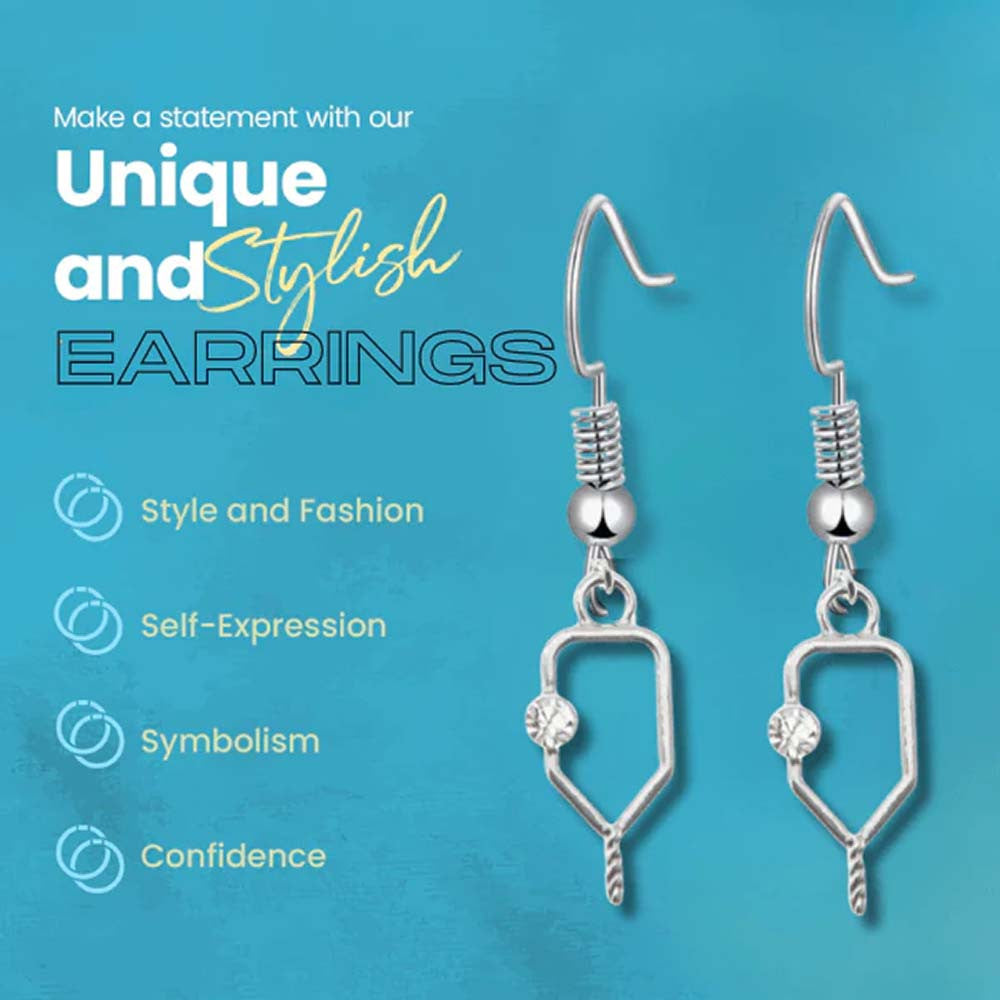 Pickleball Born to Rally Pickleball Dangle Earrings Rose Gold