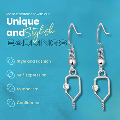 Pickleball Born to Rally Pickleball Dangle Earrings Rose Gold